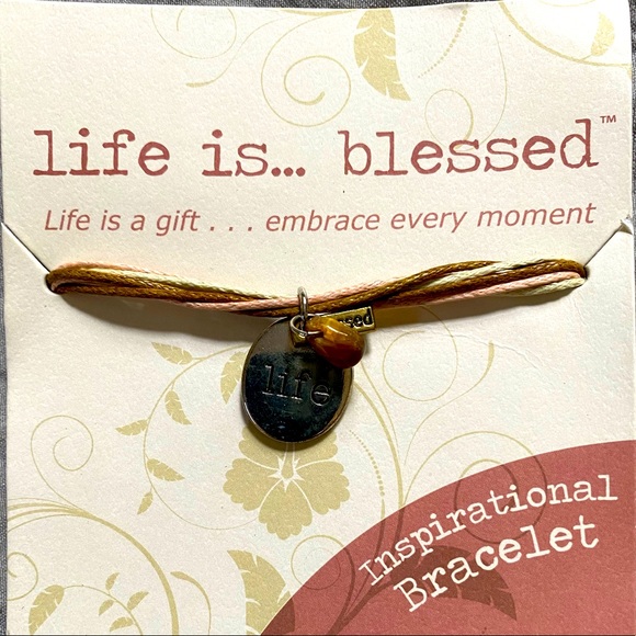 Life is Blessed Inspirational Bracelet - Picture 1 of 2